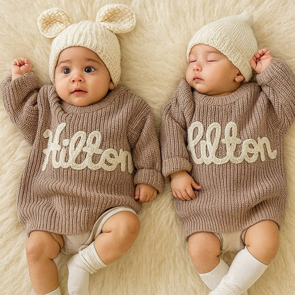 Custom Baby Name Sweater